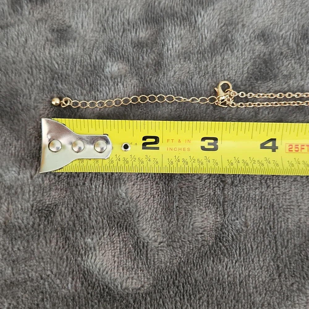 Necklace with Black, Rose and Clear Crystals with Cream Teardrop + Extension - Picture 5 of 6